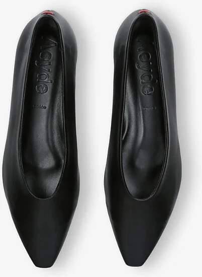 Womens Black Betty Square-Toe Leather Ballet Flats Eur 37.5 / 4.5 Uk Women - Image 2