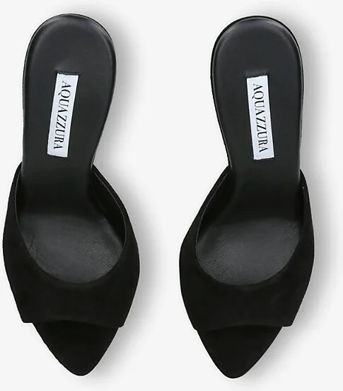 Womens Black Bisous 85 Suede Mules Eur 37 / 4 Uk Women - Image 2
