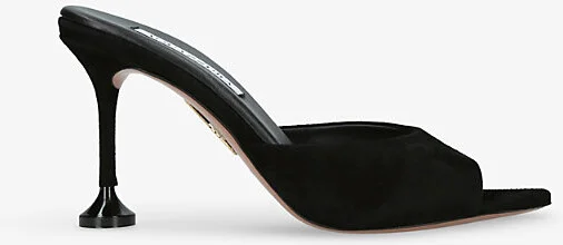 Womens Black Bisous 85 Suede Mules Eur 37 / 4 Uk Women