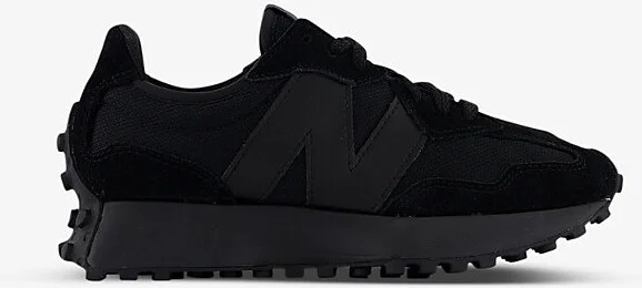 Womens Black Black 327 Logo-Embossed Mesh and Suede Low-Top Trainers Eur 38.5 / 5.5 Uk Women
