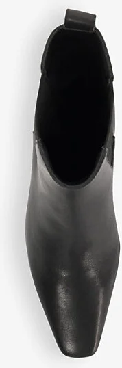 Womens Black Black Leather Odele Heeled Leather Chelsea Ankle Boots Eur 41 / 8 Uk Women - Image 2