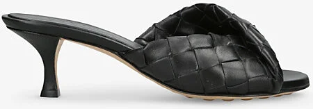 Womens Black Blink Intrecciato Leather Mules Eur 39 / 6 Uk Women