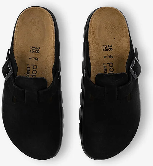 Womens Black Boston Chunky Suede Clogs Eur 39 / 6 Uk Women - Image 2