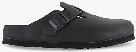 Womens Black Boston Exquisite Leather Clogs Eur 37 / 4 Uk Women