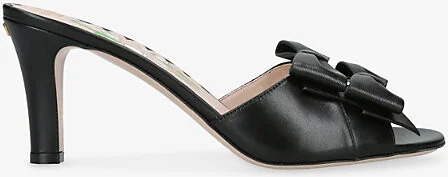 Womens Black Bowow 75 Heeled Leather Mules Eur 37 / 4 Uk Women