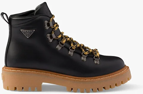 Womens Black Brand-Plaque Leather Ankle Boots Eur 36 / 3 Uk Women