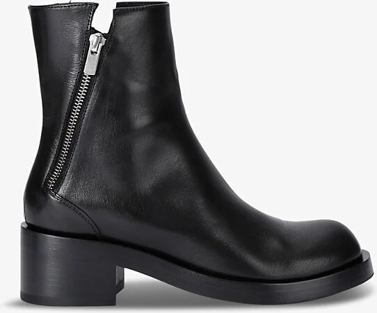 Womens Black Brett 003 Leather Heeled Ankle Boots Eur 36 / 3 Uk Women