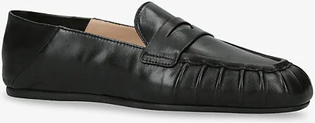 Womens Black Brooks Leather Loafers Eur 36 / 3 Uk Women