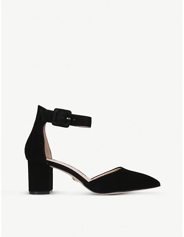 Womens Black Burlington Pointed Toe Suede Court Shoes Eur 36 / 3 Uk Women