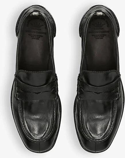 Womens Black Calixte Leather Penny Loafers Eur 40 / 7 Uk Women - Image 2