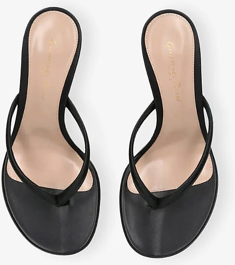 Womens Black Calypso Leather Heeled Sandals Eur 39 / 6 Uk Women - Image 2