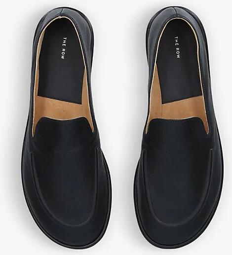 Womens Black Canal Slip-On Leather Loafers Eur 38/5 Uk Women - Image 2