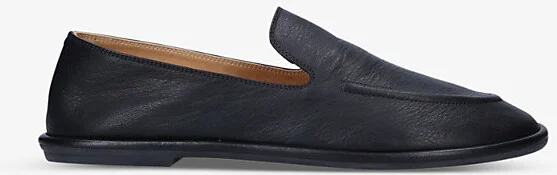 Womens Black Canal Slip-On Leather Loafers Eur 38/5 Uk Women