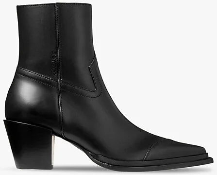 Womens Black Cece 60 Leather Heeled Ankle Boots Eur 36.5 / 3.5 Uk Women