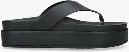 Womens Black Charys Flatform Leather Sandals Eur 41 / 8 Uk Women