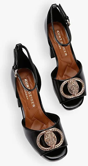 Womens Black Chelsea Platform-Heel Leather Sandals Eur 40 / 7 Uk Women - Image 2