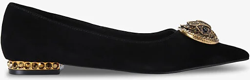 Womens Black Chelsea Suede Flat Pumps Eur 39 / 6 Uk Women