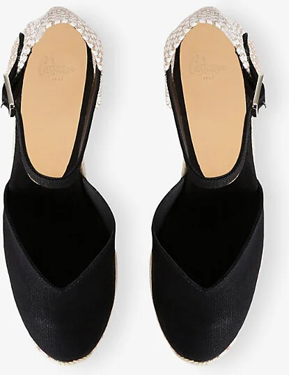 Womens Black Chiara Lace-Up Cotton-Canvas Espadrilles Eur 35 / 2 Uk Women - Image 2