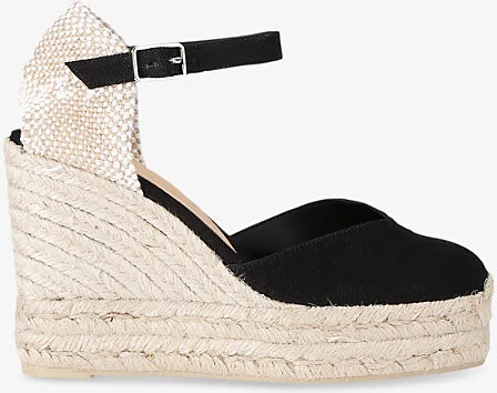 Womens Black Chiara Lace-Up Cotton-Canvas Espadrilles Eur 35 / 2 Uk Women