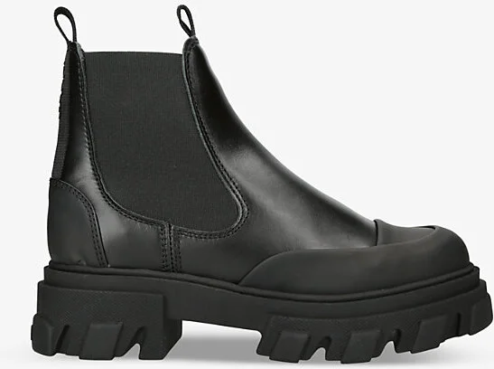 Womens Black City Recycled Rubber-Blend Chelsea Boots Eur 41 / 8 Uk Women