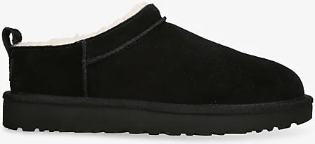 Womens Black Classic Micro Sheepskin-Lined Suede Ankle Boots Eur 40 / 7 Uk Women