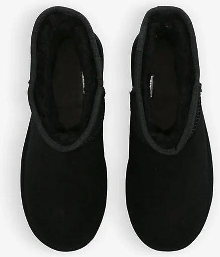 Womens Black Classic Mini Suede Platform Boots Eur 36 / 3 Uk Women - Image 2