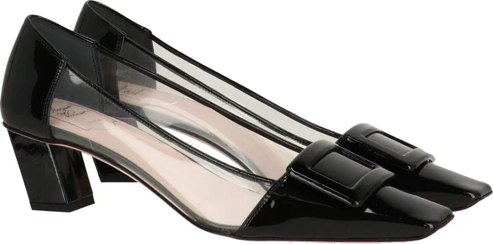 Womens Black/Clear Pump