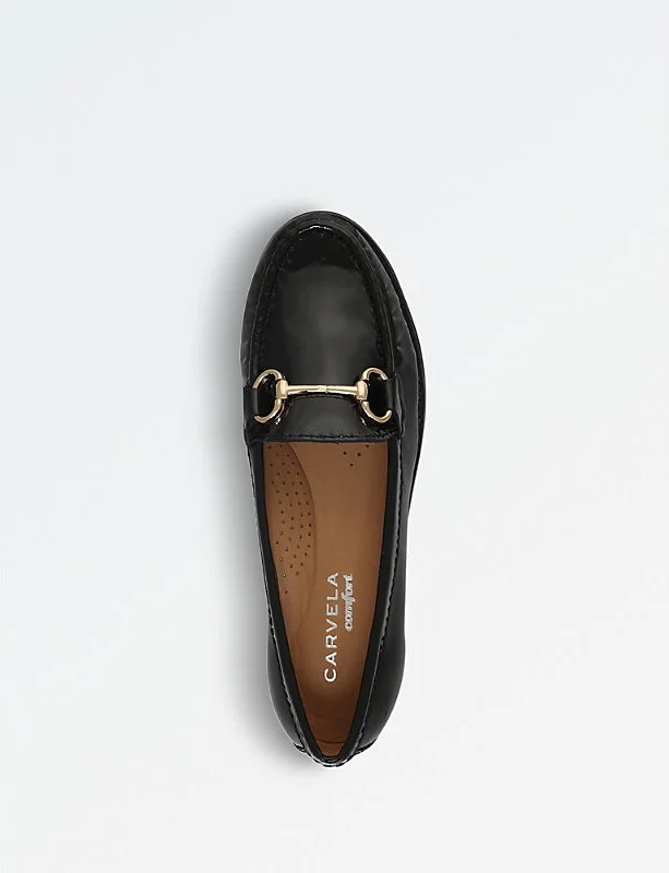 Womens Black Click 2 Patent Leather Loafers Eur 37 / 4 Uk Women - Image 2