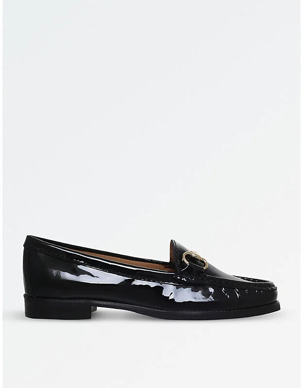 Womens Black Click 2 Patent Leather Loafers Eur 37 / 4 Uk Women