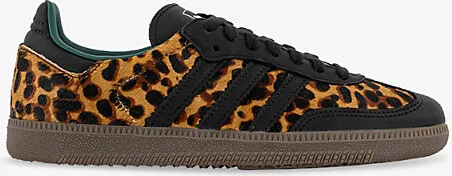 Womens Black Collegiate Green C Samba Og Pony-Hair Woven Trainers Eur 40 / 7 Uk Women