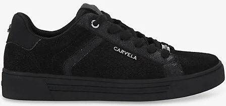 Womens Black/Comb Daze Faux-Leather Low-Top Trainers Eur 41 / 8 Uk Women
