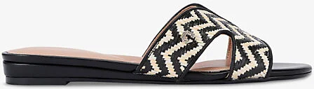 Womens Black/Comb Gala Capri Raffia Mule Sandals Eur 37 / 4 Uk Women
