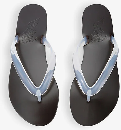 Womens Black/Comb Saionara Thong Leather and Jelly Sandals Eur 40 / 7 Uk Women - Image 2