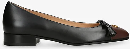 Womens Black/Comb Valet Du Roi Leather Ballet Flats Eur 38.5 / 5.5 Uk Women