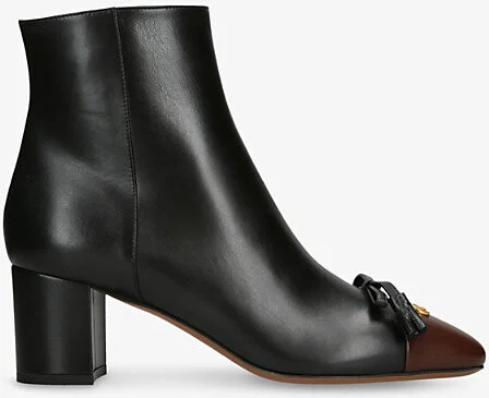 Womens Black/Comb Valet Du Roi Leather Heeled Ankle Boots Eur 39.5 / 6.5 Uk Women