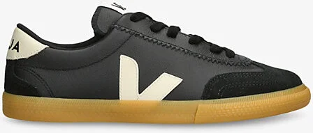 Womens Black/Comb Volley Low-Top Leather Trainers Eur 39 / 6 Uk Women