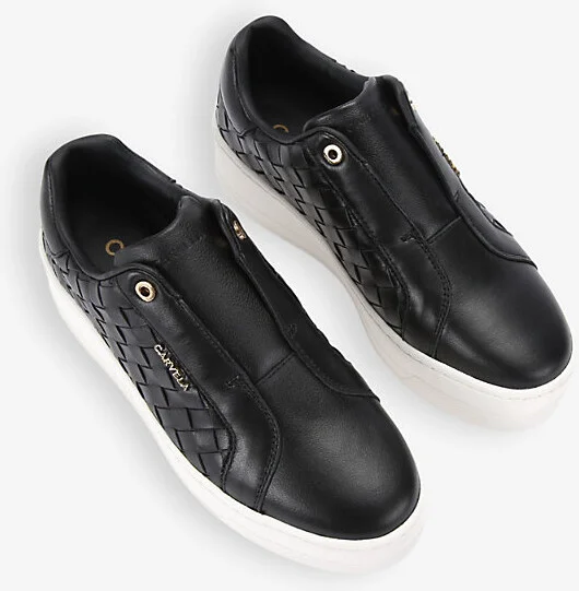 Womens Black Connected Laceless Leather Trainers Eur 40 / 7 Uk Women - Image 2
