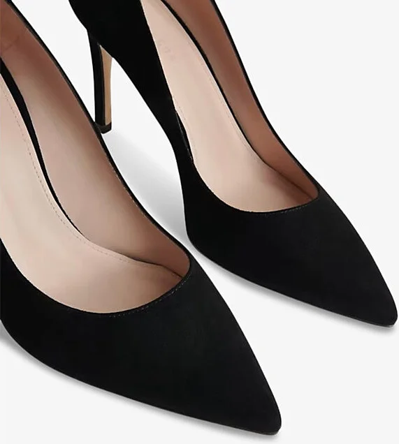 Womens Black Corie Pointed-Toe Suede Heeled Courts Eur 36 / 3 Uk Women - Image 2