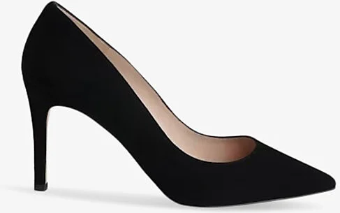 Womens Black Corie Pointed-Toe Suede Heeled Courts Eur 36 / 3 Uk Women