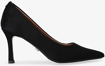 Womens Black Corletta Logo-Embellished Woven Heeled Courts Eur 40 / 7 Uk Women