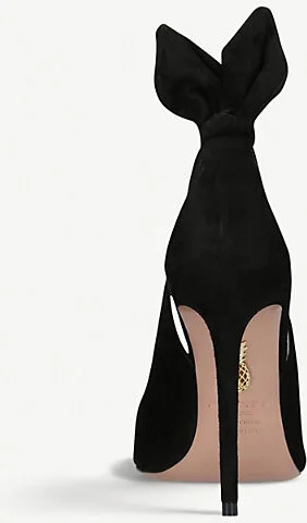 Womens Black Deneuve Suede Heeled Pumps Eur 41 / 8 Uk Women - Image 2