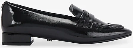Womens Black Dolce Faux-Leather Loafers Eur 41 / 8 Uk Women