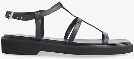 Womens Black Dora Leather Sandals Eur 37 / 4 Uk Women