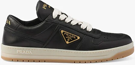 Womens Black Downtown Logo-Embellished Leather Low-Top Trainers Eur 36.5 / 3.5 Uk Women