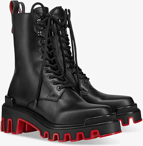 Womens Black Dune Trott Alta Leather Platform Boots Eur 39 / 6 Uk Women - Image 2