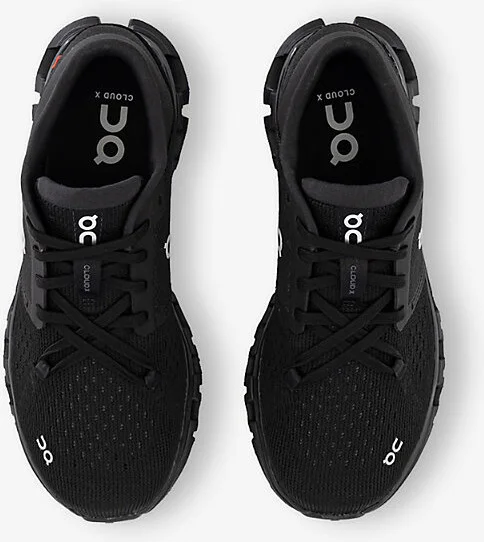Womens Black Eclipse F Cloud x 4 Branded Mesh Low-Top Trainers 7.5 - Image 2