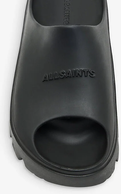 Womens Black Eclipse Logo-Embossed Rubber Sliders Eur 41 / 8 Uk Women - Image 2