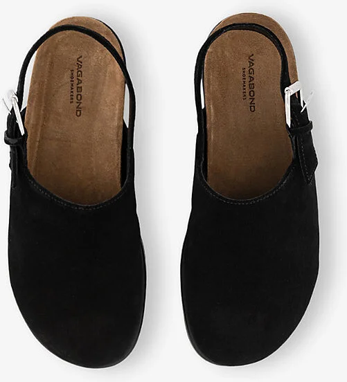 Womens Black Effie Suede Buckle Mules Eur 38/5 Uk Women - Image 2