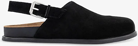 Womens Black Effie Suede Buckle Mules Eur 38/5 Uk Women