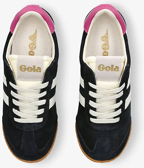 Womens Black Elan Suede Low-Top Trainers Eur 40 / 7 Uk Women - Image 2